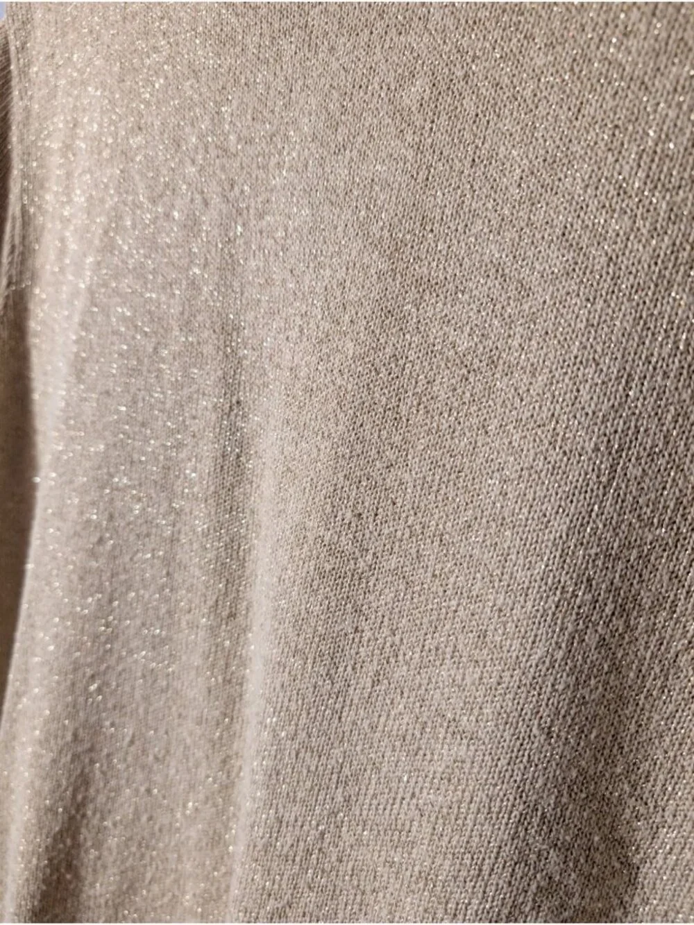 Vintage 90s Y2K Cricket Lane Metallic Gold Knit Sweater Top Short Sleeve Medium